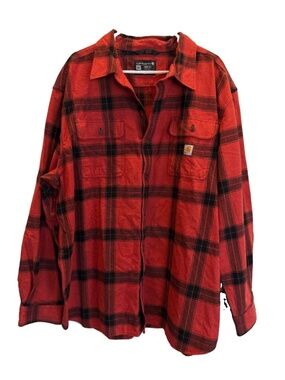 Carhartt Men's Heavyweight Flannel Shirt Size 2XL